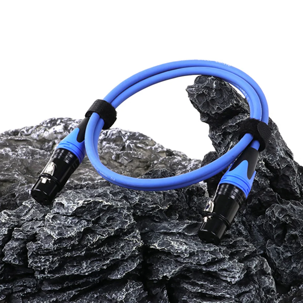 0.2M-30M 3Pin XLR Female to Female F/F Balanced Audio OFC Cord,Colored Connector XLR MIC Extension Cable for Mixer Amplifier
