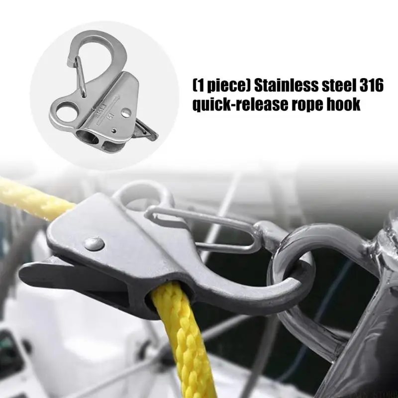 

M5TC Stainless Steel Boats Fastener Holder Spring Hook Quickly release Anchors Hook