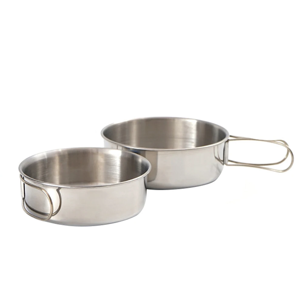 

Stainless Steel Folding Bowl Camping Tableware Bowls Water Bottle Portable Outdoor Reusable