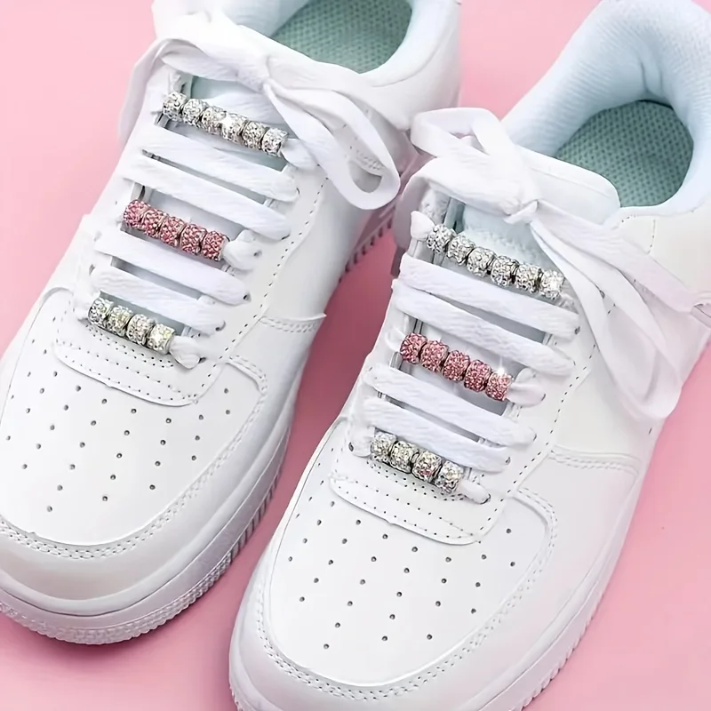 18PCS Colorful Pink Imitation Diamond Shoelace Charm Set - Zinc Alloy, for Sneakers and Canvas Shoes, Daily & Holiday Decoration view 4