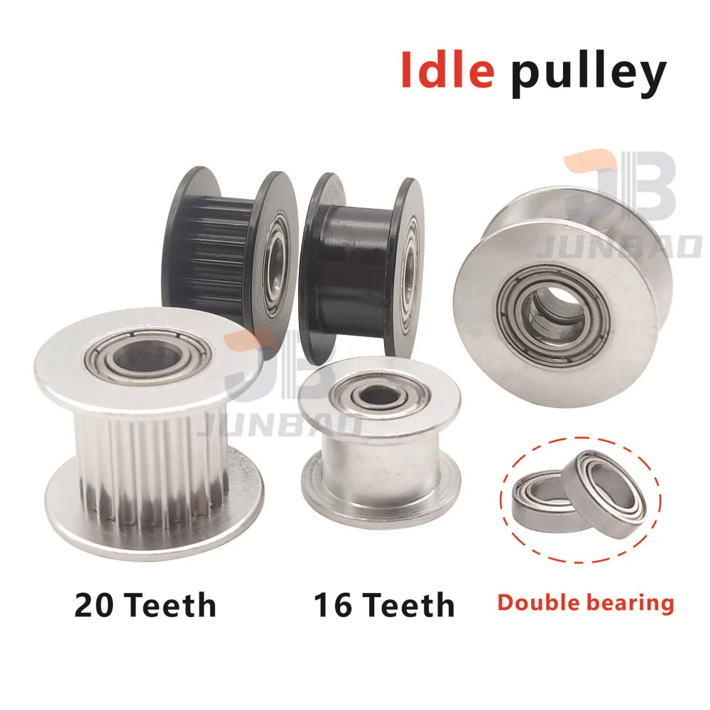2GT 16T 20 Teeth idle pulley 2M 16T 20T Synchronous wheel Belt width 6 9 10 15MM GT2 Timing Pulley CNC 3D Printer Accessories