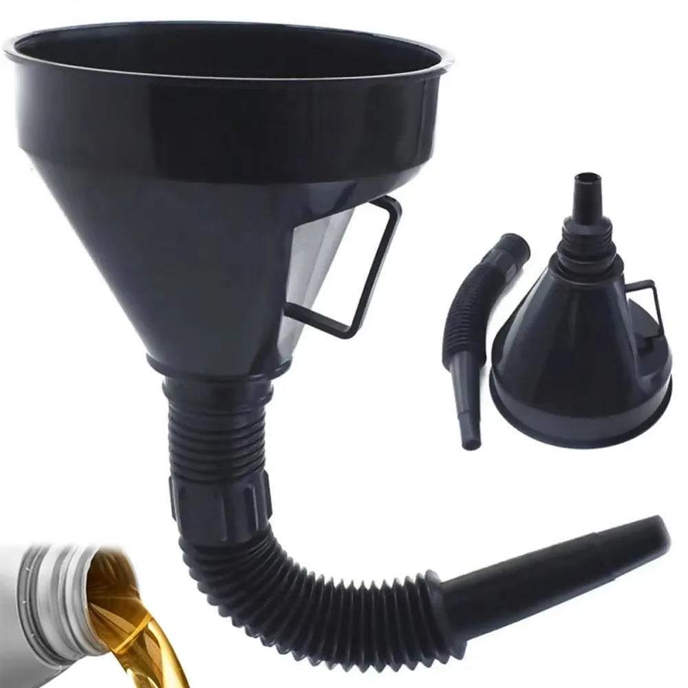 

Universal Plastic Oiler Filter Funnel with Filter Long Mouth Car Repair Tool Travel Emergency Oil Filling Equipment Car Gadgets
