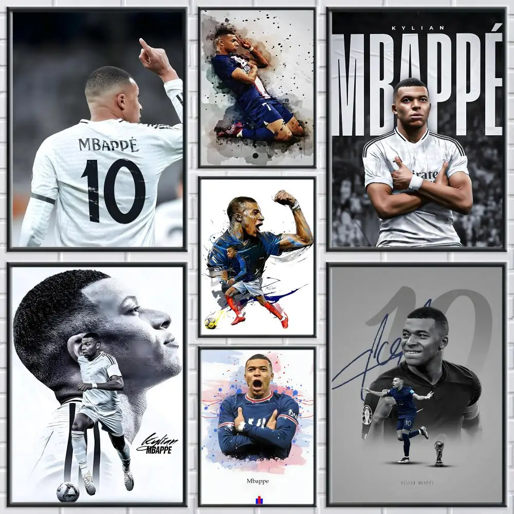 Футбольный запуск M-Mbappe картина каллиграфия безрамный холст плакат настенное искусство идеально подходит для прихожей украшения дома праздничные подарки Футбольный запуск M-Mbappe картина каллиграфия безрамный холст плакат настенное искусство идеально подходит для прихожей украшения дома праздничные подарки