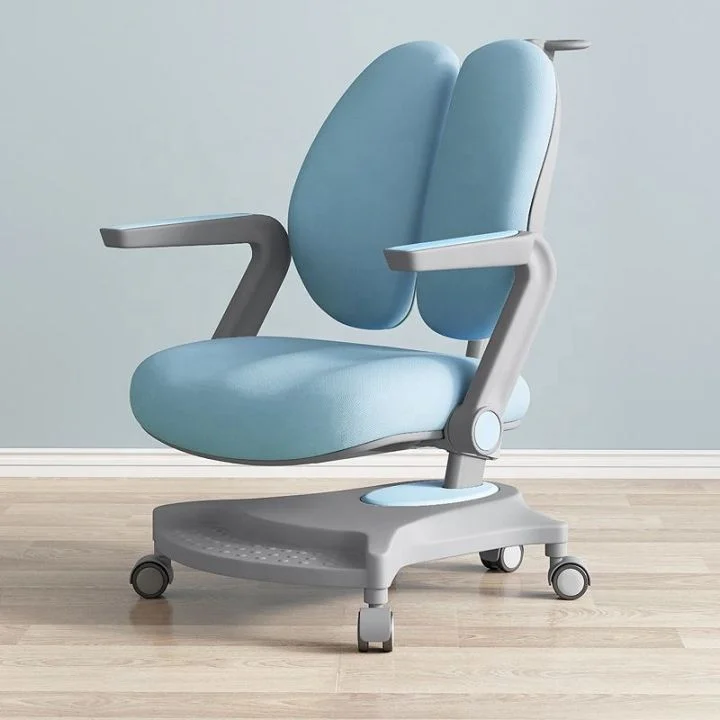 children's swivel armrest adjustable study chair with universal wheels