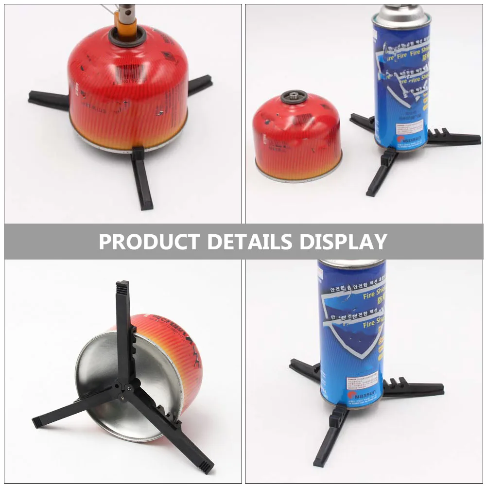 

2pcs Camping Gas Tank Stand Durable Folding Stove Bracket Outdoor Fuel Can Stabilizer Adjustable Tripod Rack For Hiking Black