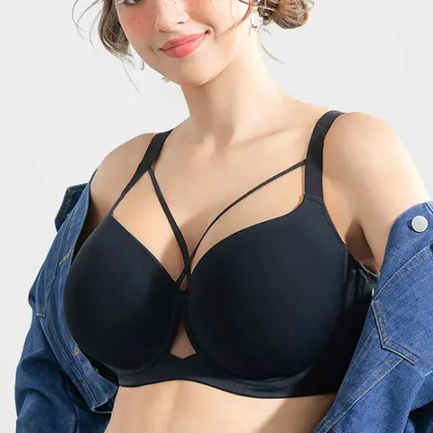 여성을위한 대형 원활한 란제리 얇고 섹시한 브래지어 편안한 탑 업 푸시 업 안티 처짐 스포츠 유방 컬렉션 브래지어