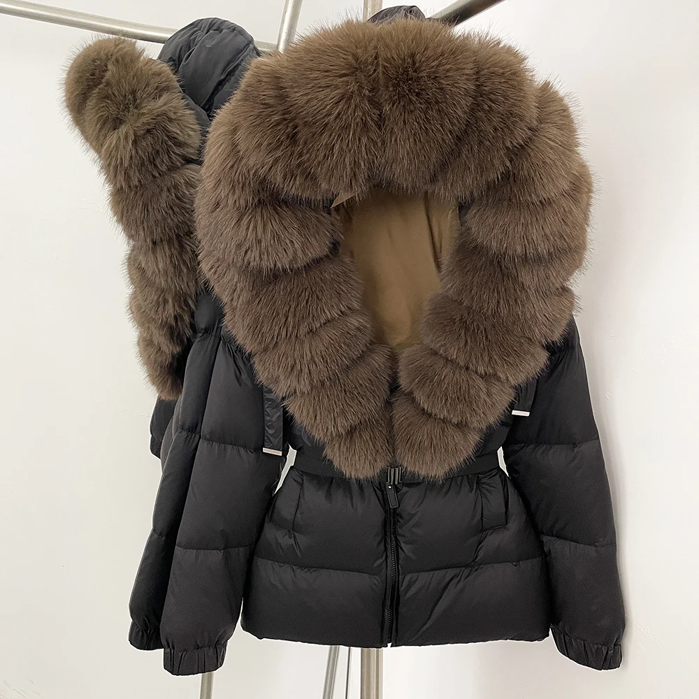 Down Coats Women's Winter Down Jacket with Hood Lightweight Padded Women Premium Faux Fur Coat Outerwear Jacket Woman Winter