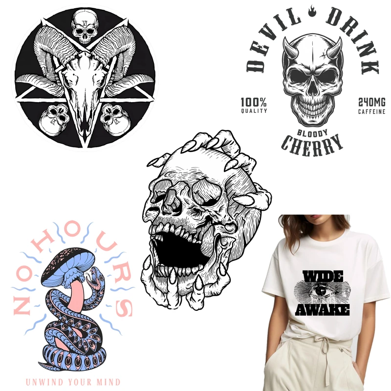 Повстанный-стиль-готическая-одежда-печатные-термопереносные-наклейки-модная-наклейка-для-футболки-рюкзака-куртки-украшения-череп-пентаграмма