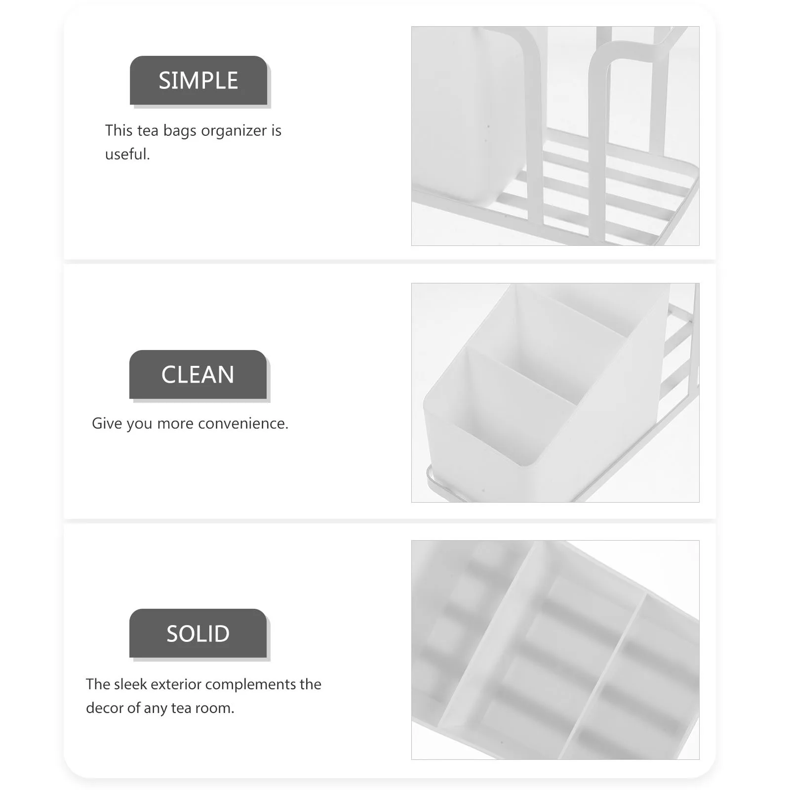 

Tea Bag Paper Cup Storage Organizer Multifunctional Desktop Holder Countertop Tea Bags Dispenser Large Capacity