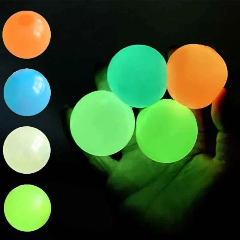 100PCS Dream Balls Glow in The Dark That Stick Glow-in-the-dark Ball Venting Balls Pinch Balls Party Decoration Children\'s Gifts