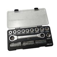 36Pcs Ratcheting Combination Wrench Set for Garage Workshop 8-18mm Sockets