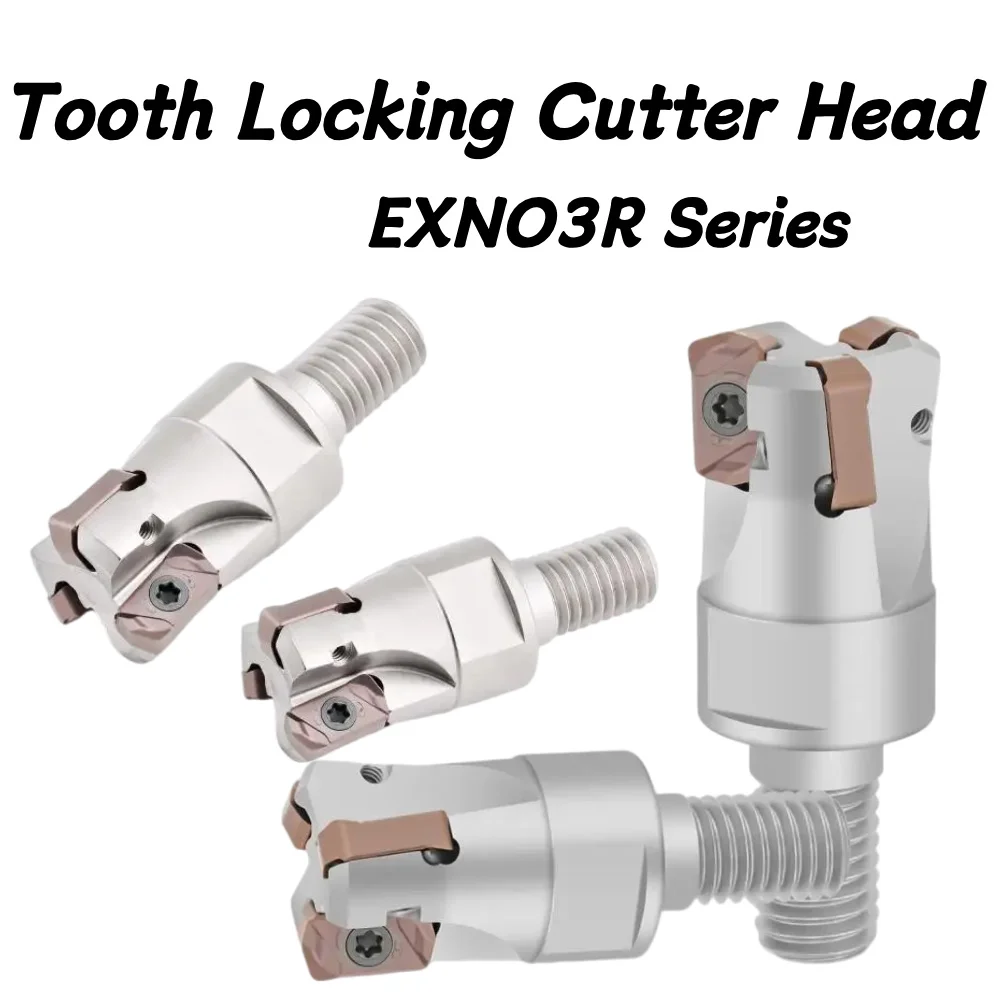 

EXN03R Fast Feed Locking Tooth Type Milling Cutter Head Tungsten Steel Seismic Resistant Milling Cutter Head LNMU0303 Blade