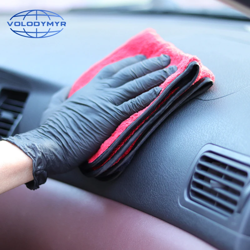 Car Cleaning Kit 7pcs/set with Box Super Absorbent Detailing Towel Sponge Wash Mitt Microfiber Pad for Interior Wheel Rim