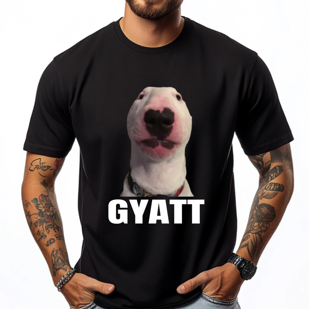 

Gyatt Meme Damn Trend Reaction Cringe Gyatt Designer T Shirt Men Luxury T-Shirt Big Size Figures Tees