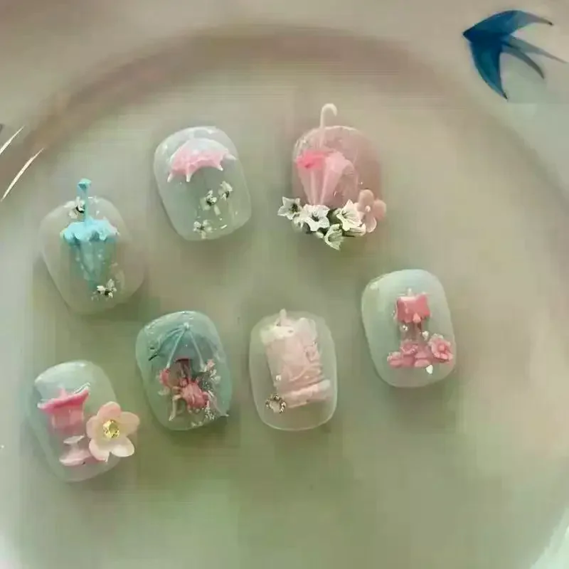 1Pcs 3D Cute Mask Doll Head Princess Dress Nail Art Mold DIY Accessories Nail Art Templates Decoration