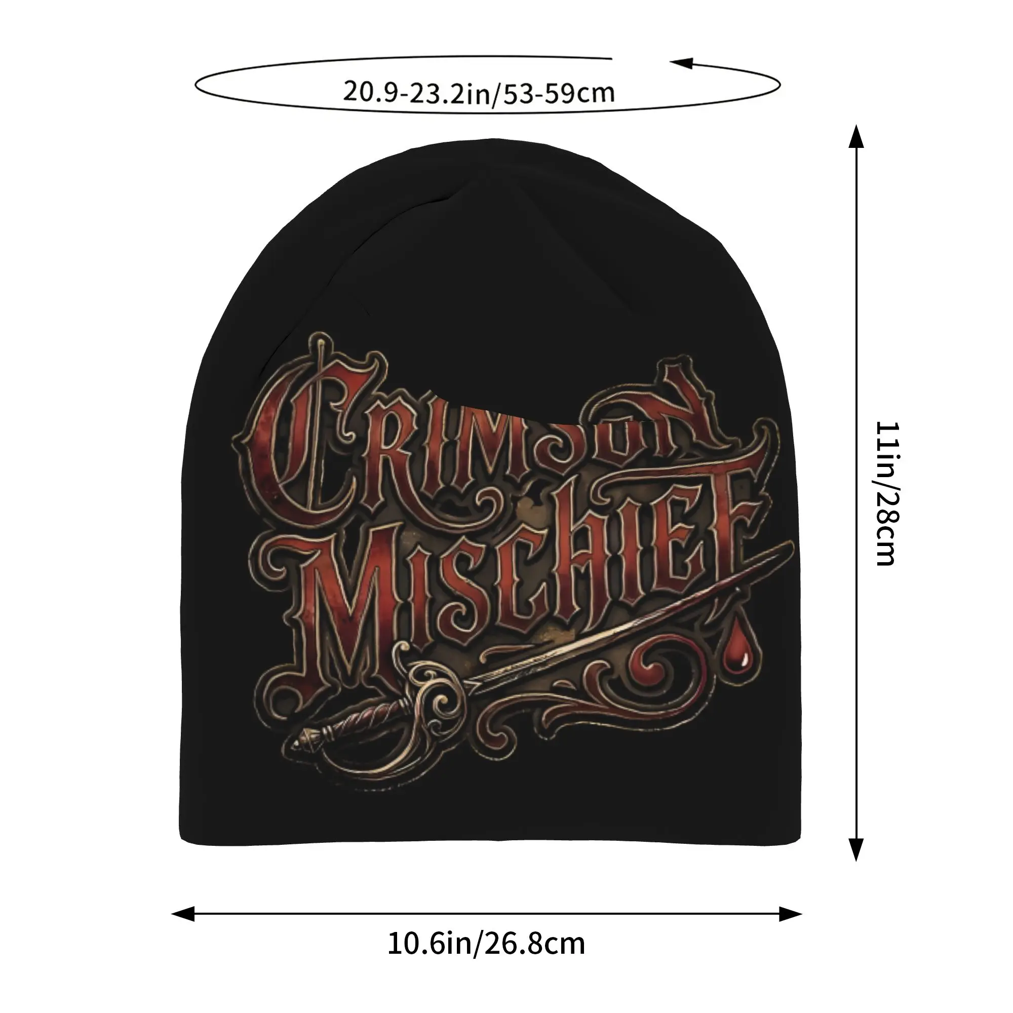 Autumn Crimson Mischief Bonnet Homme Winter Thin Hat  Baldur Gate Skullies Beanies Caps Men Women Novelty Hats