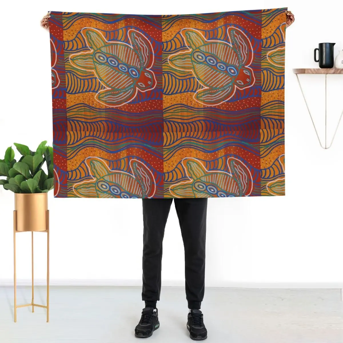 Turtle Feeding Throw Blanket Furrys Custom Plaid on the sofa Soft Plush Plaid Blankets For Sofas Sleeping Bag Blankets