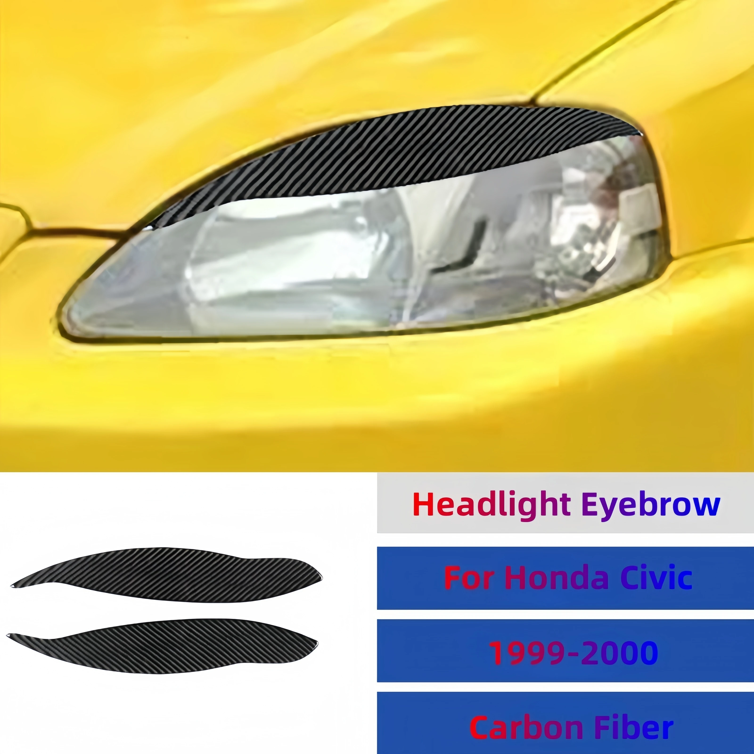 

Накладка на переднюю фару автомобиля, накладка на заднюю панель для Honda Civic 1999 2000, накладка на переднюю фару из углеродного волокна, внешние аксессуары для автомобиля