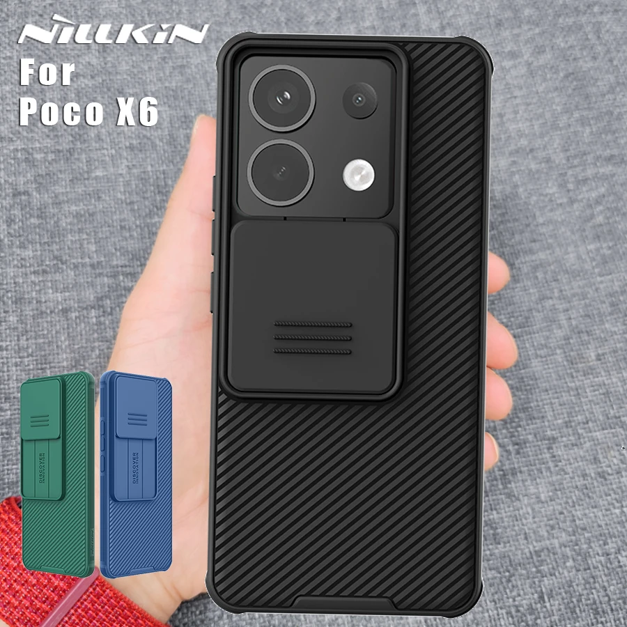 Nillkin for Xiaomi Poco X6 5G Case Camera Protection Frosted Lens camshield 360 Matte full Back Cover for PocoX6