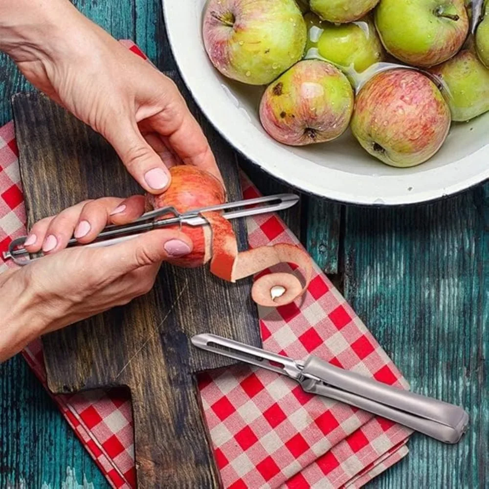 Portable I-Shaped Vegetable Peeler Stainless Steel Sharp Vegetable Grater Ergonomic Fruit Peeler Restaurant