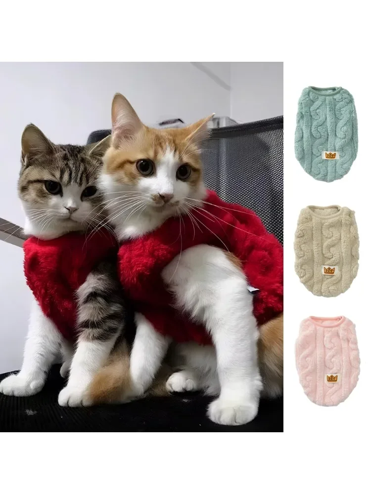 Süße warme Katzenkleidung Herbst Winter Fleecepullover für kleine Katzen Hundebekleidung Kätzchen Welpen Pullover Haustier Sphynx Weihnachtskostüm