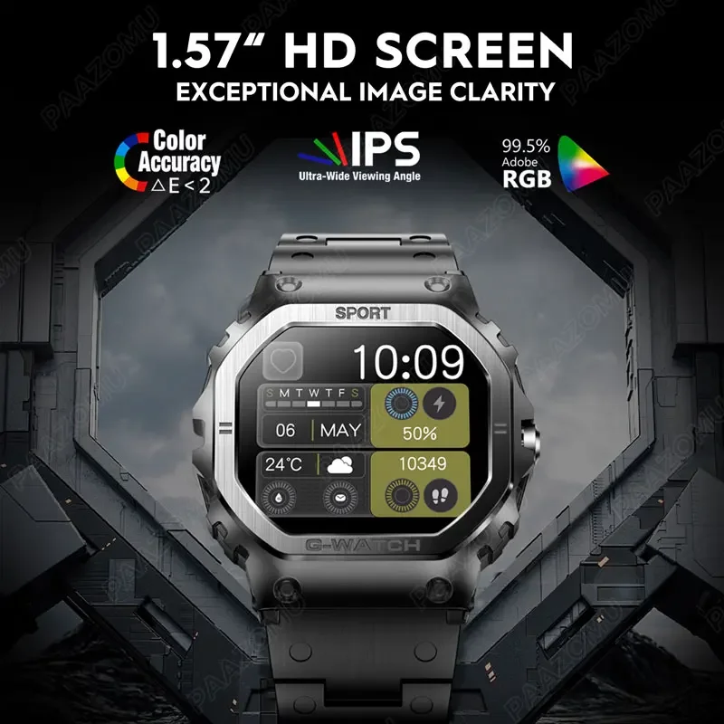 2024 Premium Military Smartwatch for Men - 1.57