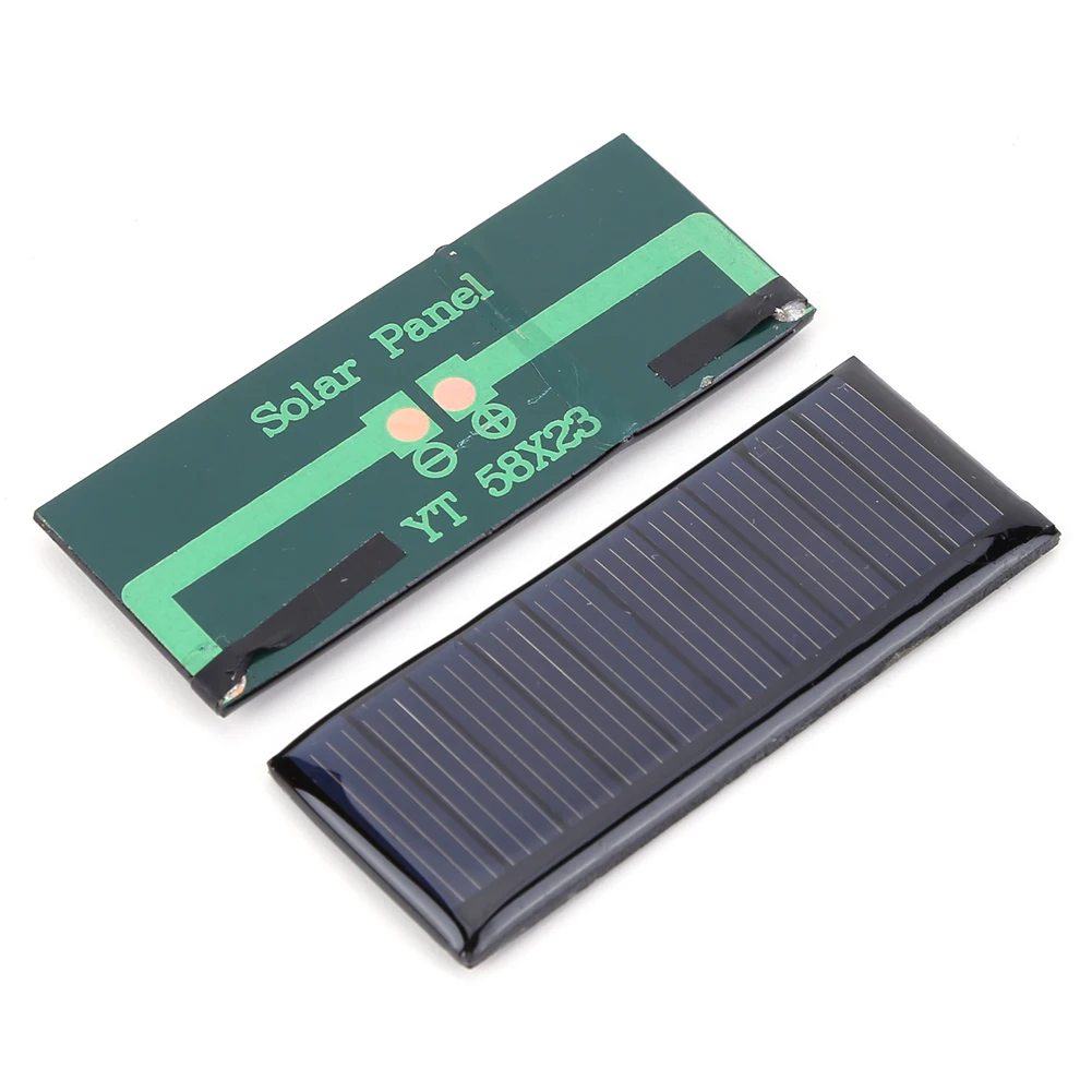 1/2 Pcs Mini Solar Cell Panel 5V 0.23W 45MA Pocket Solar Charging Panel Polysilicon for 3.7V Solar Toy/LED Light