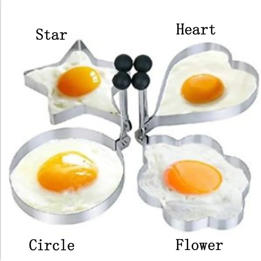 4Style Fried Egg Pancake Shaper Omelette Mold Mould Gadget Stainless Steel Frying Egg Cooking Tools Kitchen Accessories