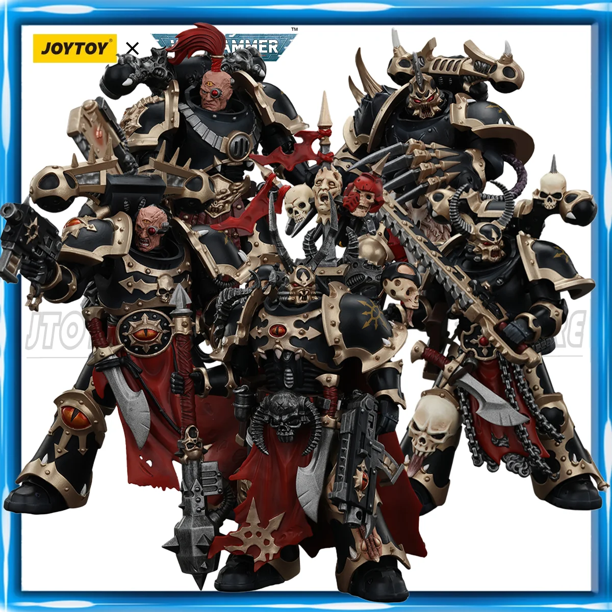 

[Pre Sale] JOYTOY Warhammer 40K 1/18 Action Figure Chaos Space Marines Black Legion Chosen Champion Anime Figures Toys Model