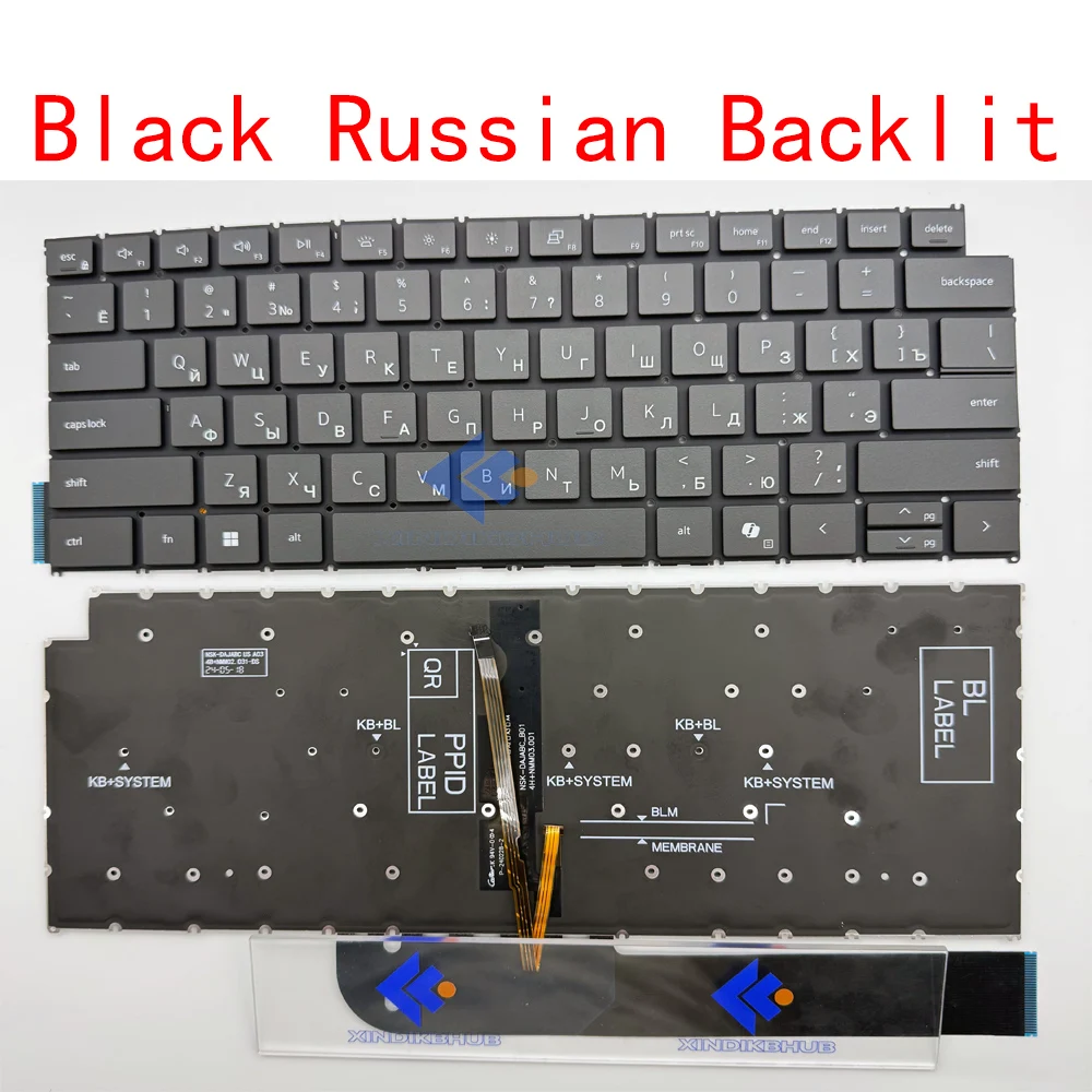 Teclado retroiluminado para ordenador portátil XIN-Russian-US inglés para Dell Inspiron 14 5440 14-5440