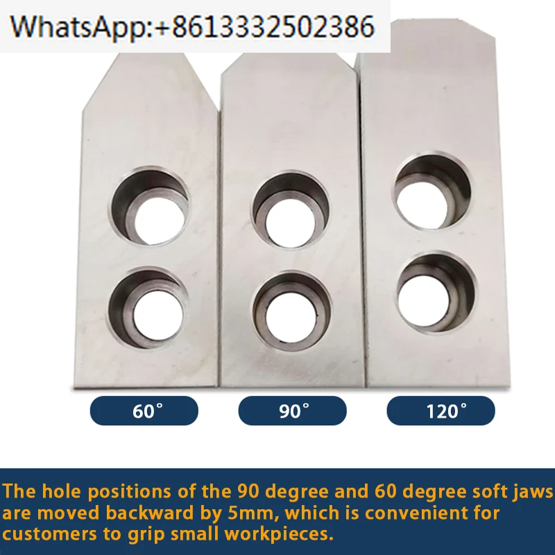 High Quality Hydraulic Oil Pressure Chuck Soft Claw 5 6 8 10 Inch 60/90/120 Degree Standard 3 Jaws For Mechanical CNC Lathes