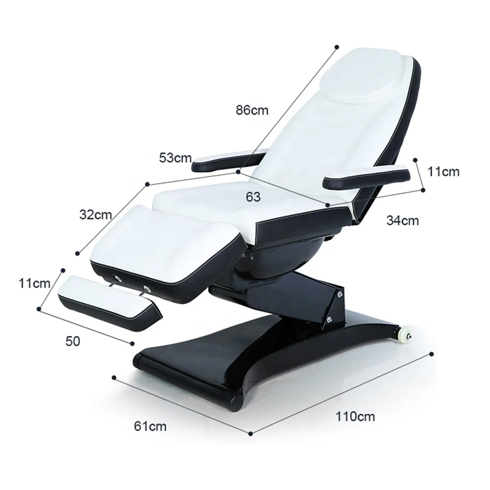 Modern Luxury 3 Motors Reclining Salon Beauty Treatment Electric Massage Table Facial Bed Cosmetic Chair