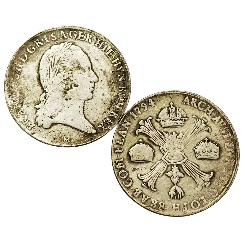 

1794-M Austrian Netherlands (Belgium) 1 Couronne / Kronenthaler - Franz II Silver Copy Coin