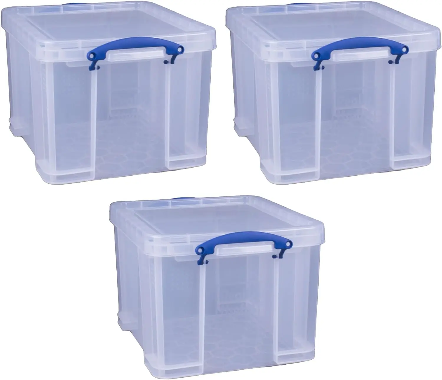 32 Liters Storage Bin Container With Snap Lid And Clip Lock Handles For Lidded Home And Office Storage Organization, 12 Pack