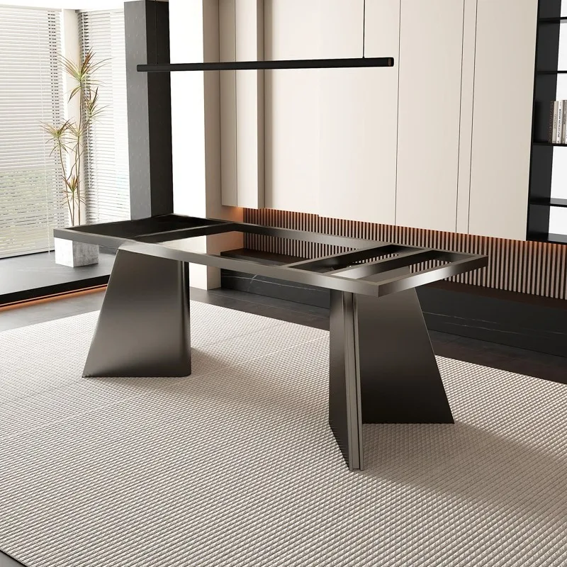 Light luxury table legs bracket luxury stone legs stainless steel dining  feet rock slab tea