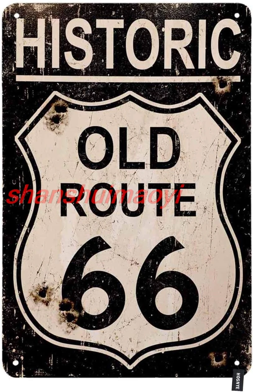 Оловянная вывеска для Route 66, историческая вывеска Old Route 66 Road, винтажные металлические вывески для мужчин и женщин, настенный художественный декор для дома, баров, клубов, ALL