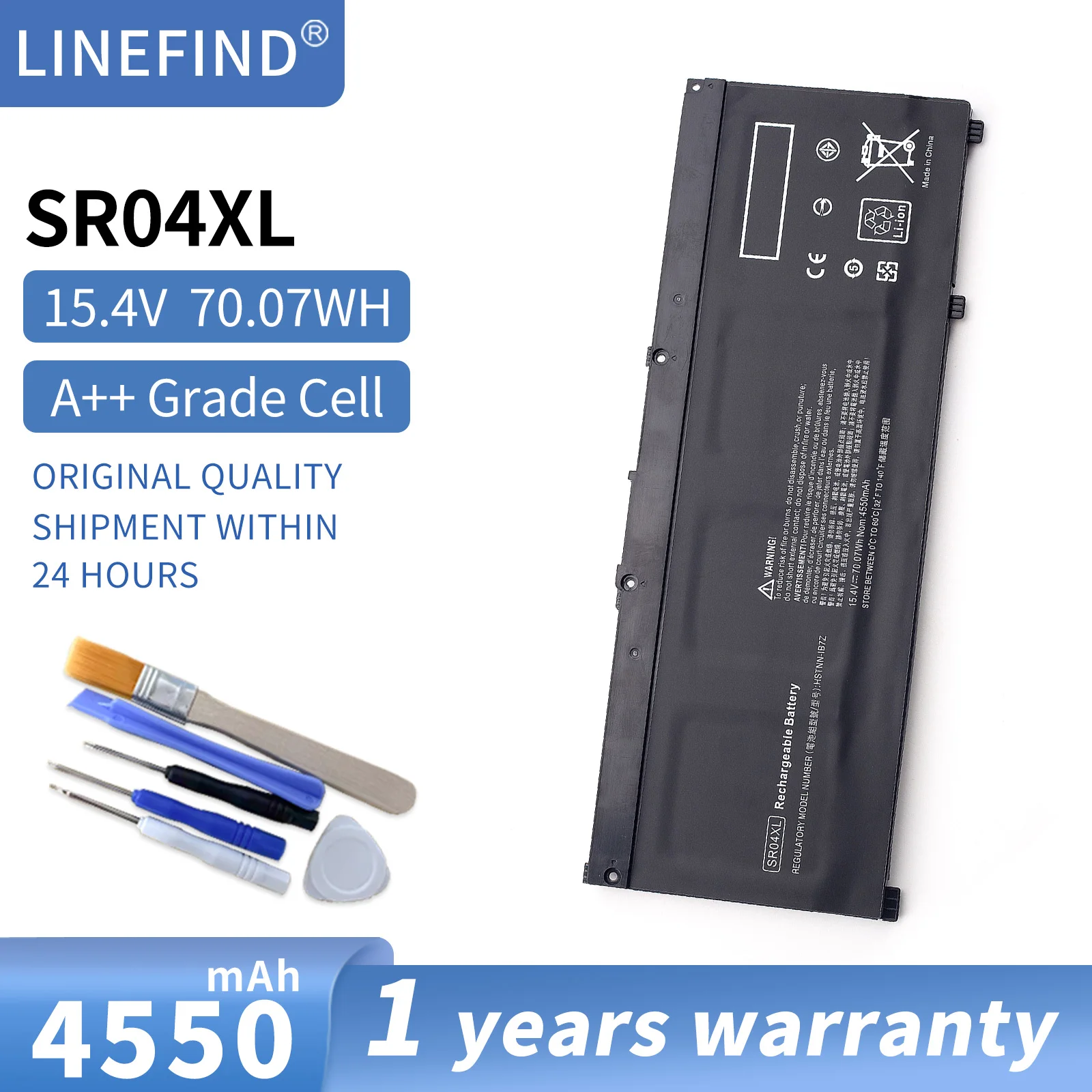 SR04XL Laptop Battery For HP Omen 15-ce000 15-DC0000 Pavilion 15-cb000 Pavilion Gaming 15 2018 4550mAh/70.07WH Notebook