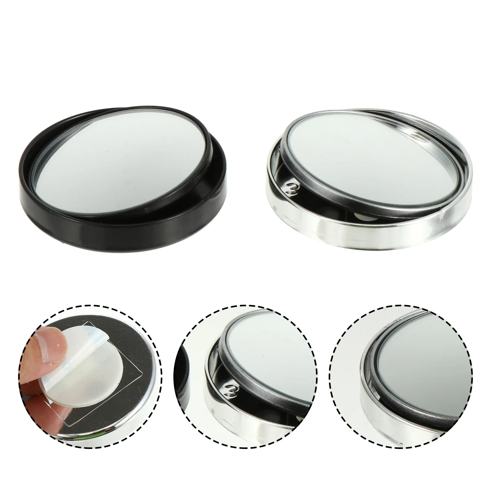 

2 Pairs Rear View Mirror Parking Reversing Auxiliary Mirrors Glass Men and Women