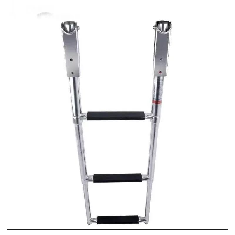 304 Stainless Steel Telescopic Ladder 3 Section Boat Accessories Swimming Pool Platform Marine Ladder Three Steps