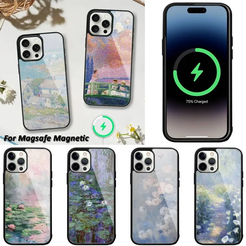 

Claude Monet Painting Art Aesthetic Phone Case For iPhone 16,15,14,13,12,11,Plus,Pro,Max,Mini Magsafe Magnetic Wireless Charging