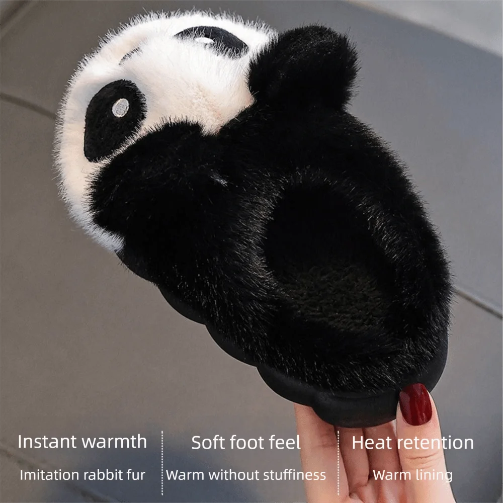Fashion Cute Panda Children Slippers Comfortable Floor Shoes Keep Warm Home Slippers Indoor