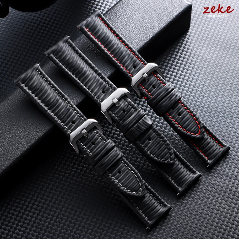 Wasserdichtes Segeltuch-Uhrenarmband, langlebiges Nylon-Schnellverschluss-Armband für Herren und Damen, 20 mm, 22 mm, Band für Samsung Galaxy Watch 7/6/5/4