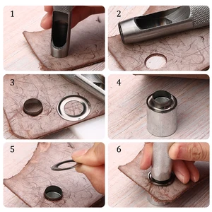 Metall Ilhos Tool Kit, 400 Ilhos -Sets, Innendurchmesser 6mm/12 mm für Kleidung, Schuhe, Taschen, Lederhandwerk, tun Sie es 10 Hauptverkaufs -Backweather - №6