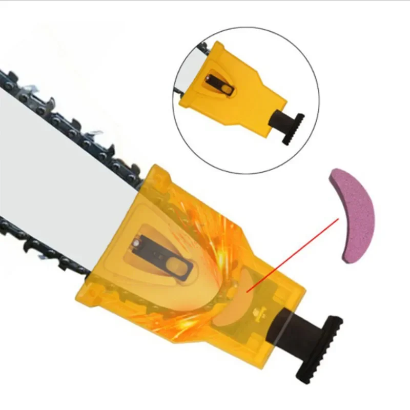 Chainsaw Teeth Sharpener Portable Sharpen Chain Saw Bar-Mount Fast Chainsaw Grinding Tools Woodworking Manual Tool Accessories