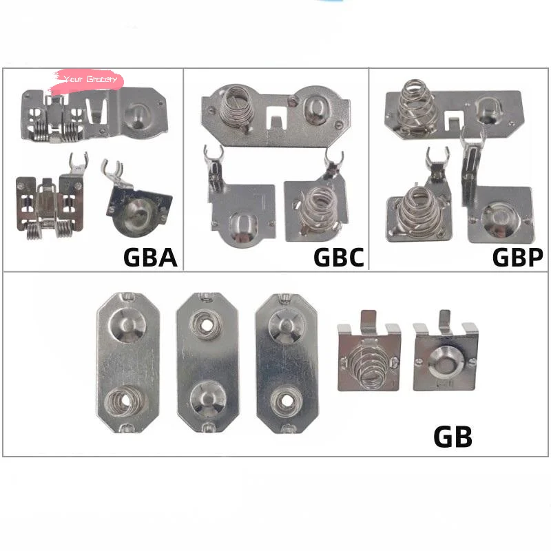 Y-1/5 Sets Housing & Mainboard Advance Color Battery Terminals Spring Contacts For GB GBA GBC GBP Gameboy Remote Console