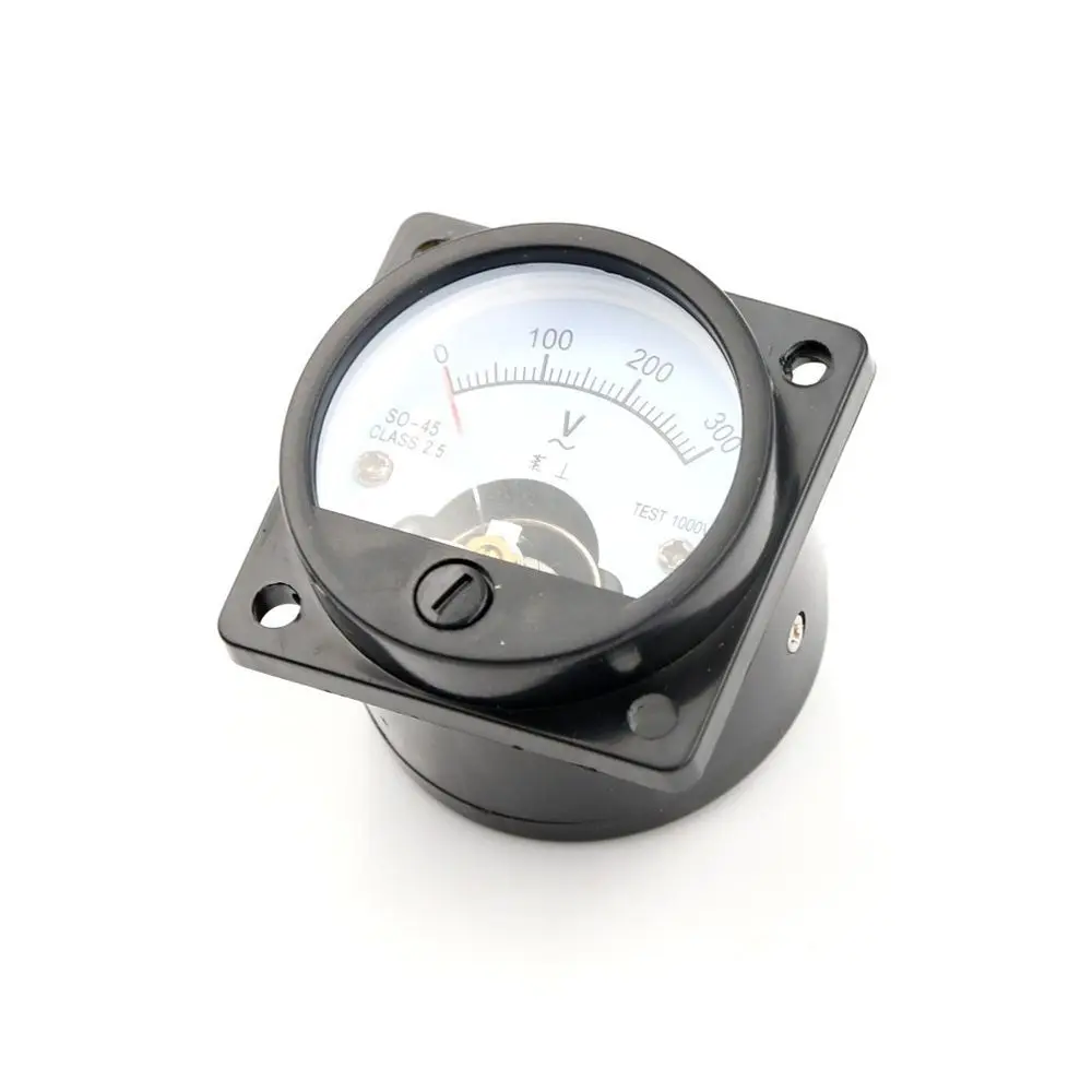Quality SO-45 AC Voltage Analog Dial AC 0-300V Current Voltmeter Round Volt Tester Voltmeter Pointer Voltmeter Voltmeter Gauge
