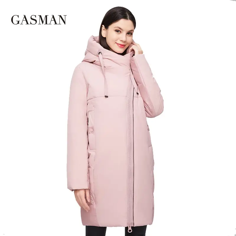 GASMAN 2022 Thick down parkas women's winter jacket hooded Fashion brand women coat Female quality Mid-length warm coats new 007