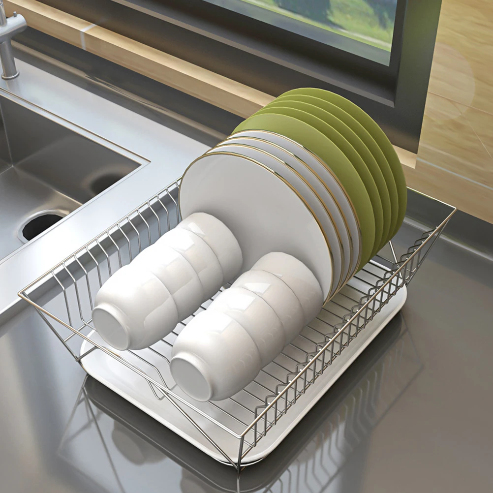 

304 Stainless Steel Dish Drying Rack Lightweight Kitchen Utensils Holder Tableware ganizer Bracket Storage Drainer