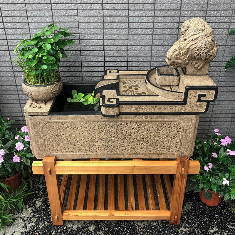 

Flowing Water Ornament Decorative Water Landscape Living Room Lucky Antique Fountain Courtyard Fish Pond Landscaping