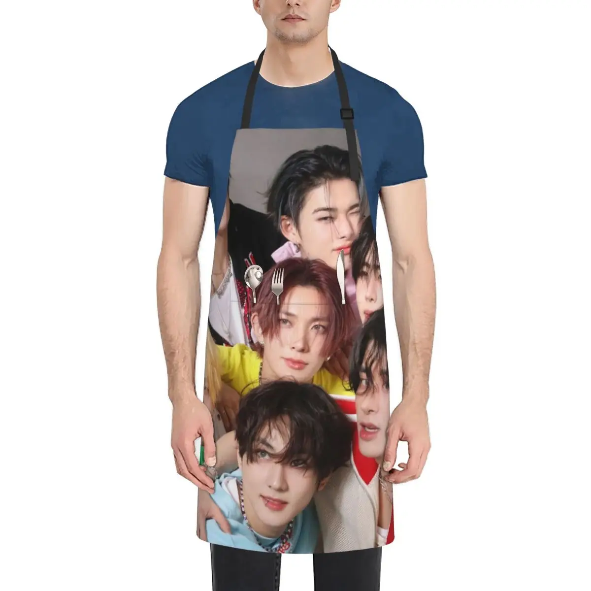 

B-ad-Boy Custom Kitchen Apron Party Cooking Apron Adult Baking Accessories Waterproof Fabric Printed Cleaning